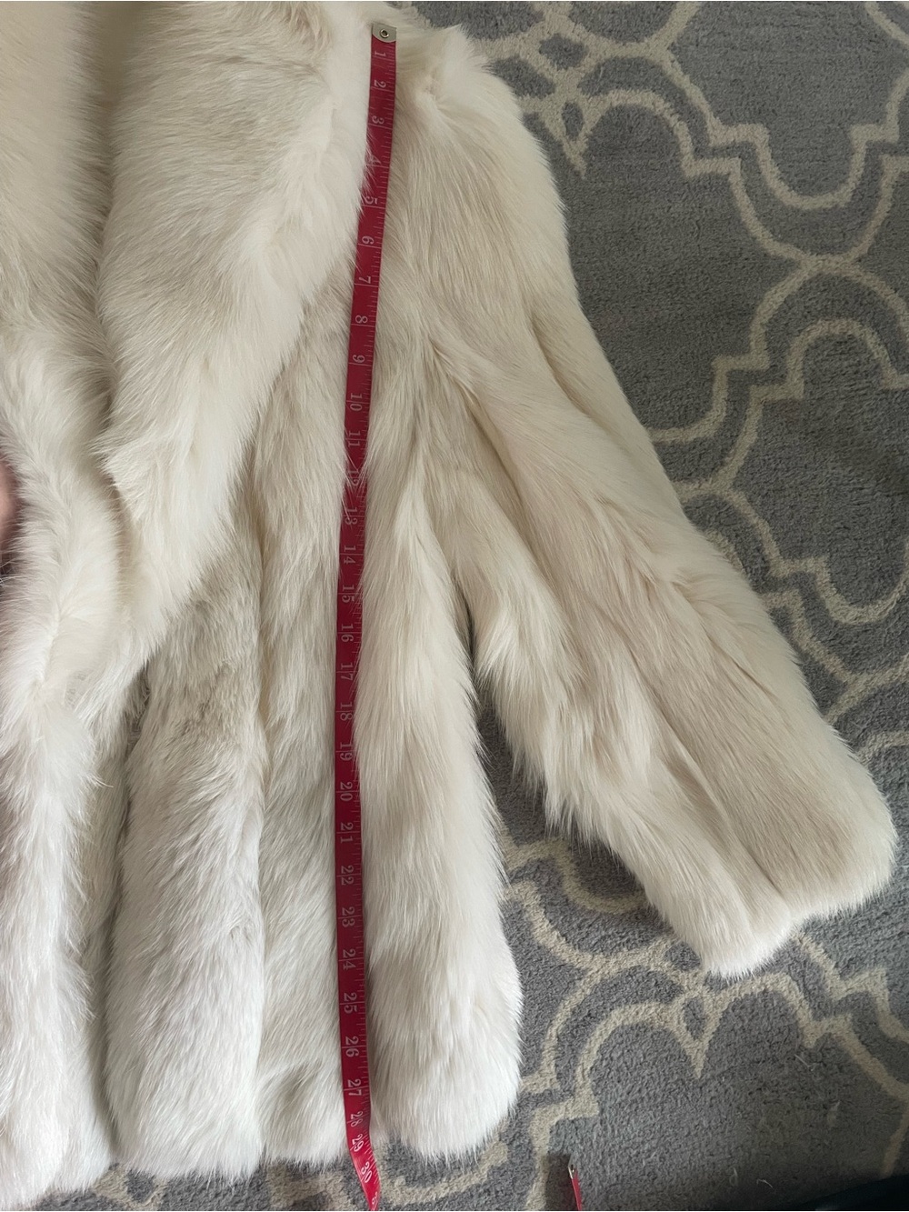Saga Furs Cream/White Fox Fur Coat - Picture 9 of 13